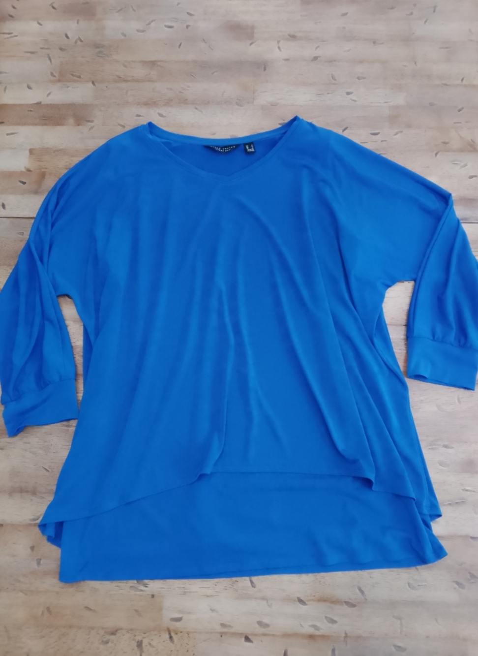 Susan Graver Everyday Blue V-Neck Layered Women's Tunic